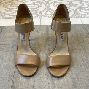 Jimmy Choo Nude Sandal Pump Heel